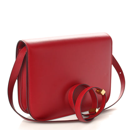 Celine Box Calfskin Medium Classic Box Flap Bag Red 2 of 9