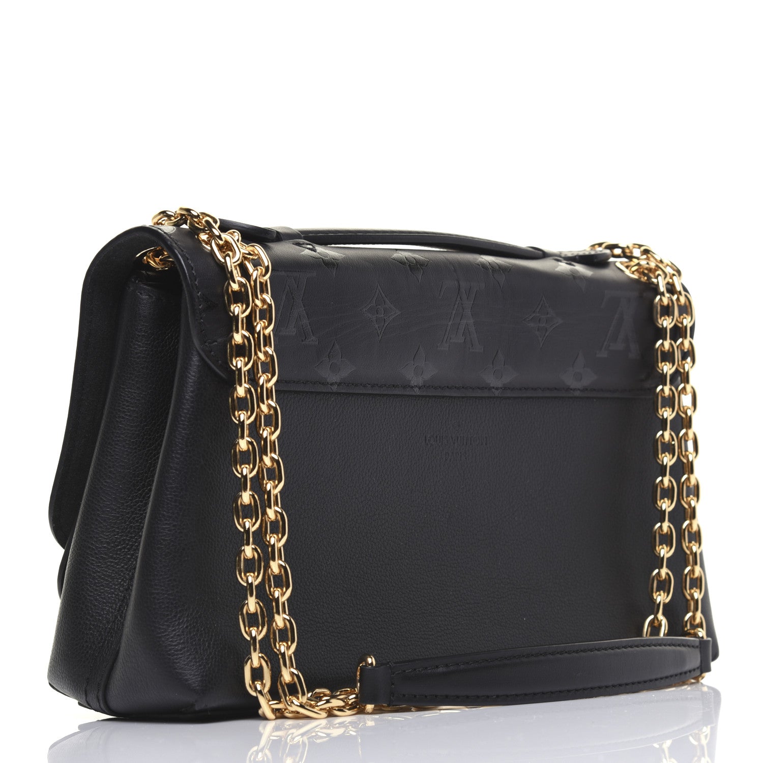 Louis Vuitton Monogram Cuir Plume Ecume Very Chain Bag Black 3 of 19