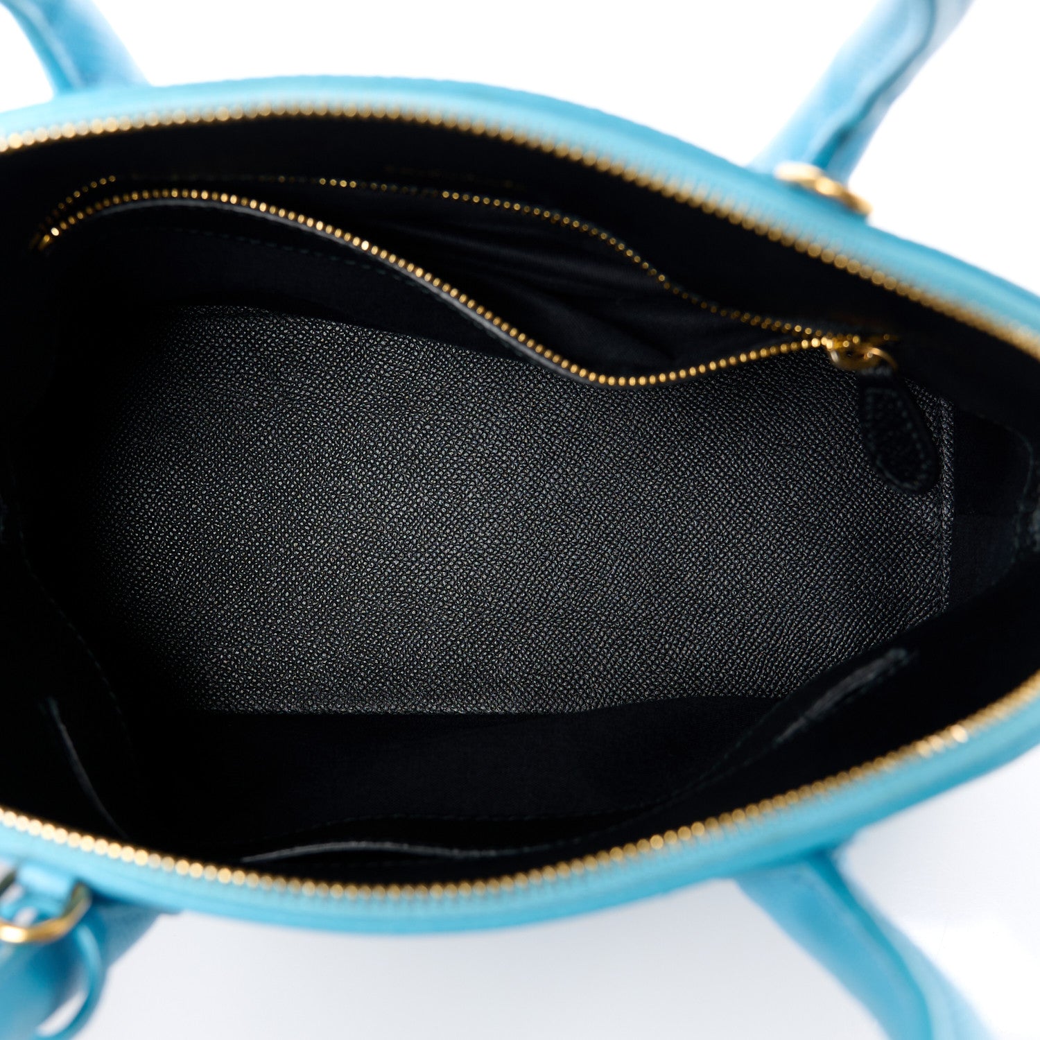 Balenciaga Signature Grained Calfskin Logo S Ville Top Handle Bag Bleu Turquoise 5 of 10