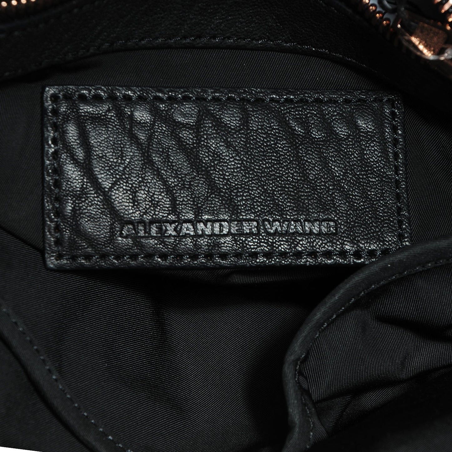 Leather Rocco w Rose Gold Hardware Black