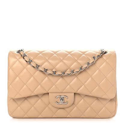 Chanel Caviar Quilted Jumbo Double Flap Beige Clair 1 of 9