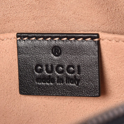 Gucci Calfskin Matelasse Mini GG Marmont Chain Shoulder Bag Black 8 of 10