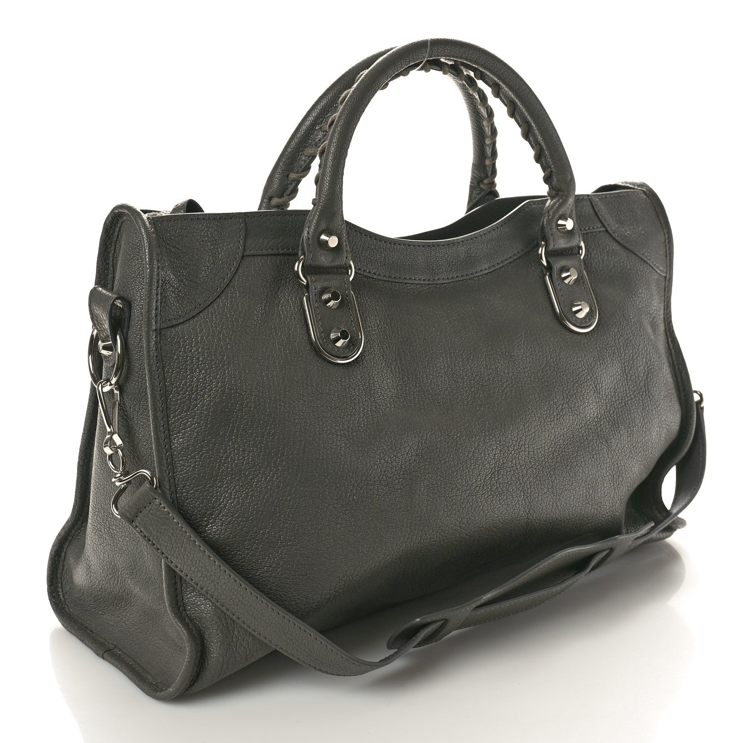 Balenciaga Chevre Silver Metallic Edge Hardware City Gris Acier 4 of 11