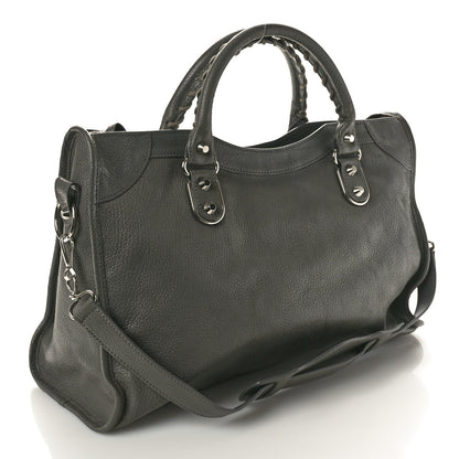 Balenciaga Chevre Silver Metallic Edge Hardware City Gris Acier 4 of 11