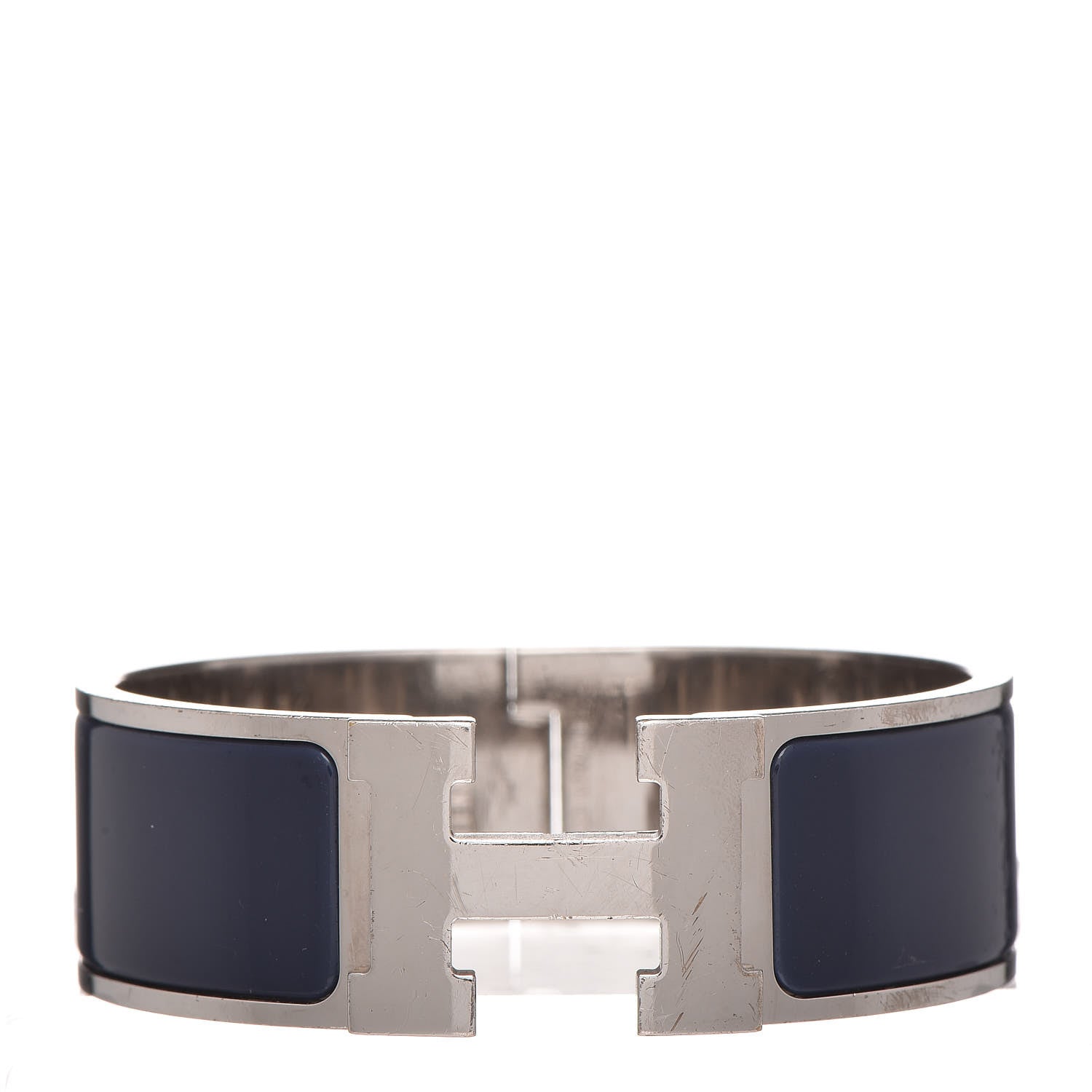 Hermes Enamel Wide Clic Clac H Bracelet PM Indigo 1 of 9