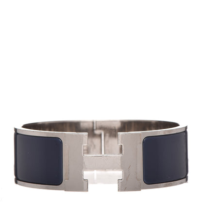 Hermes Enamel Wide Clic Clac H Bracelet PM Indigo 1 of 9