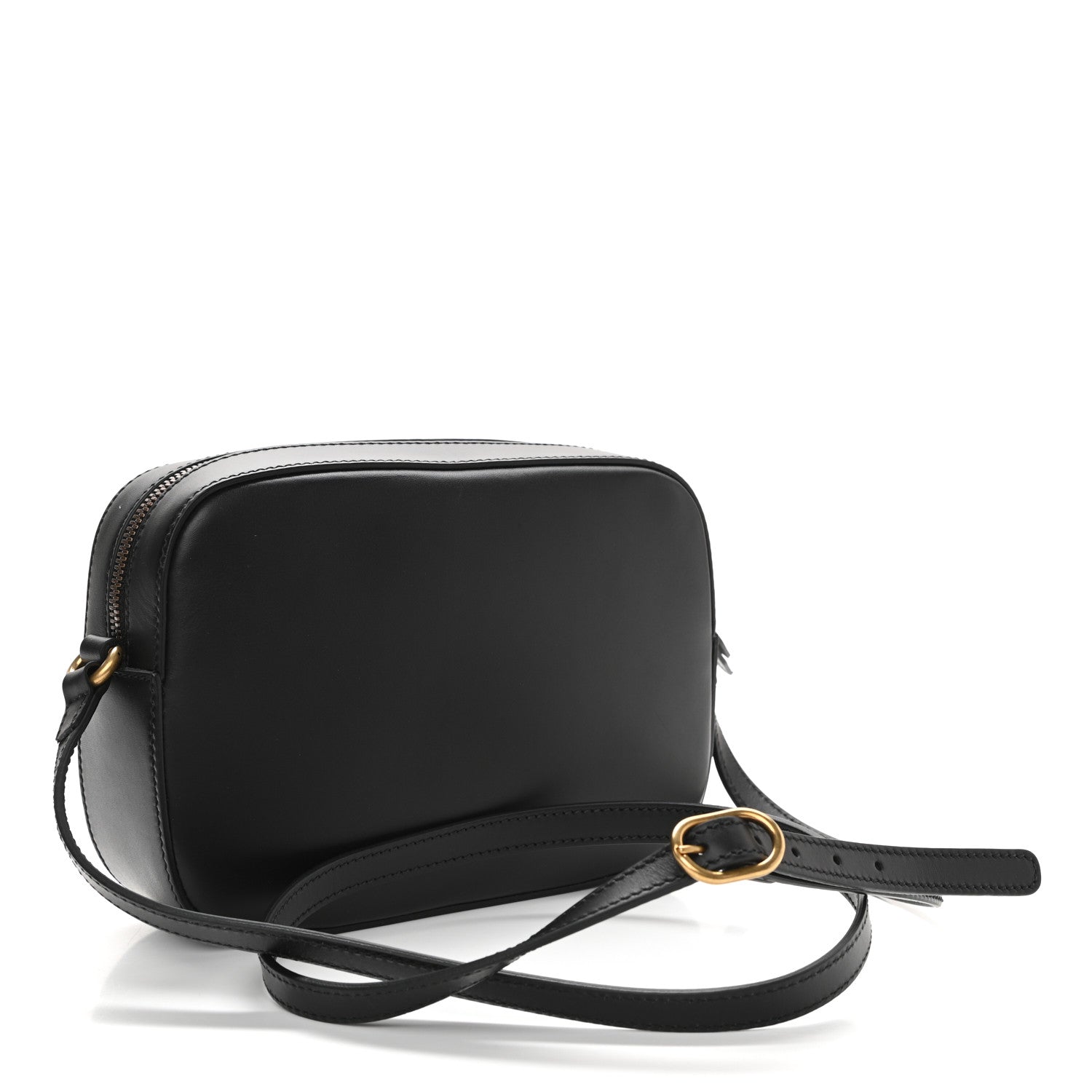 Gucci Calfskin Web Small Webby Bee Shoulder Bag Black 3 of 11