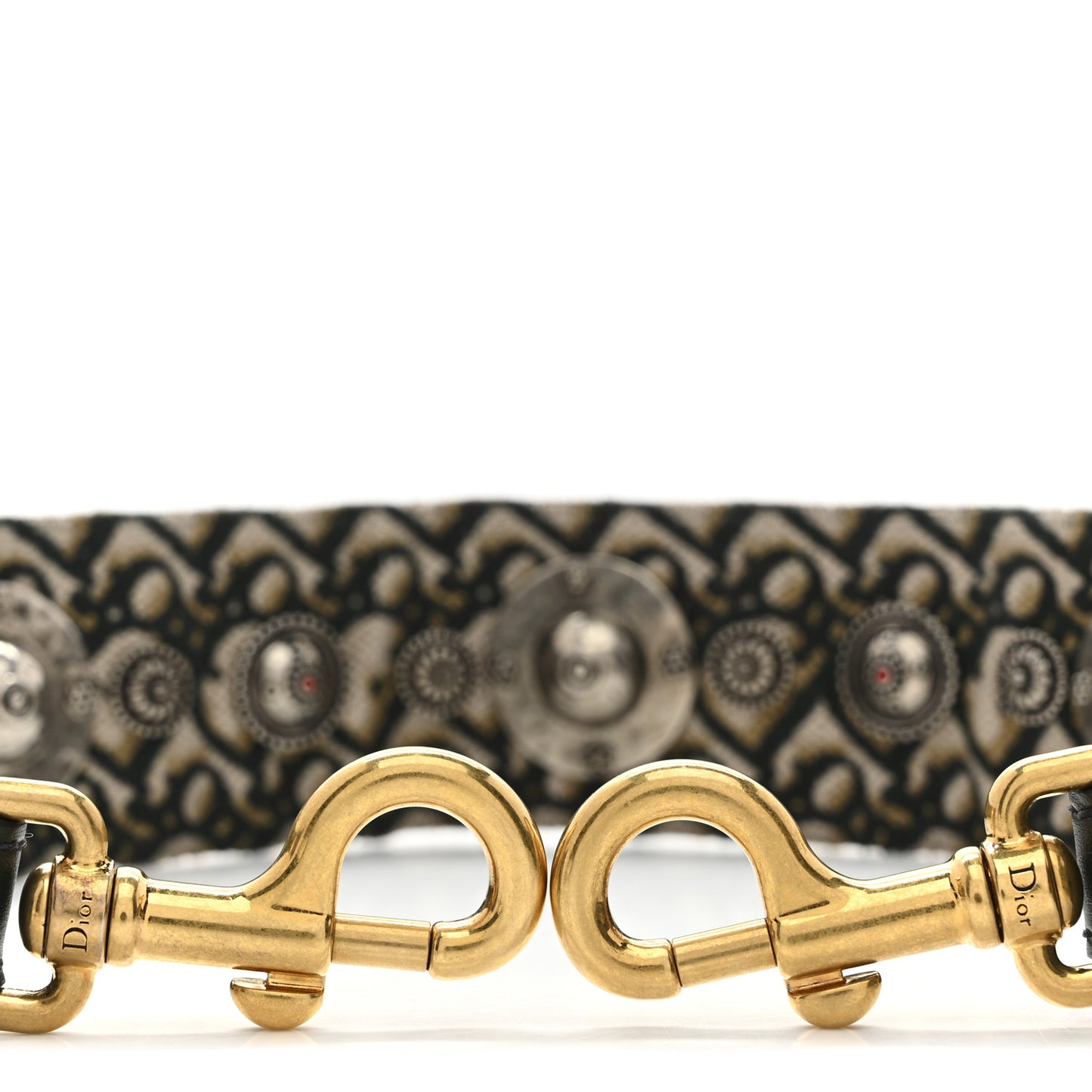 Oblique Studded Shoulder Strap Vert Multicolor