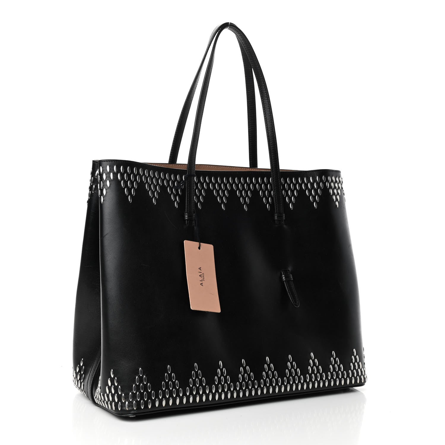 Alaia Calfskin Studded Tote Black 2 of 4