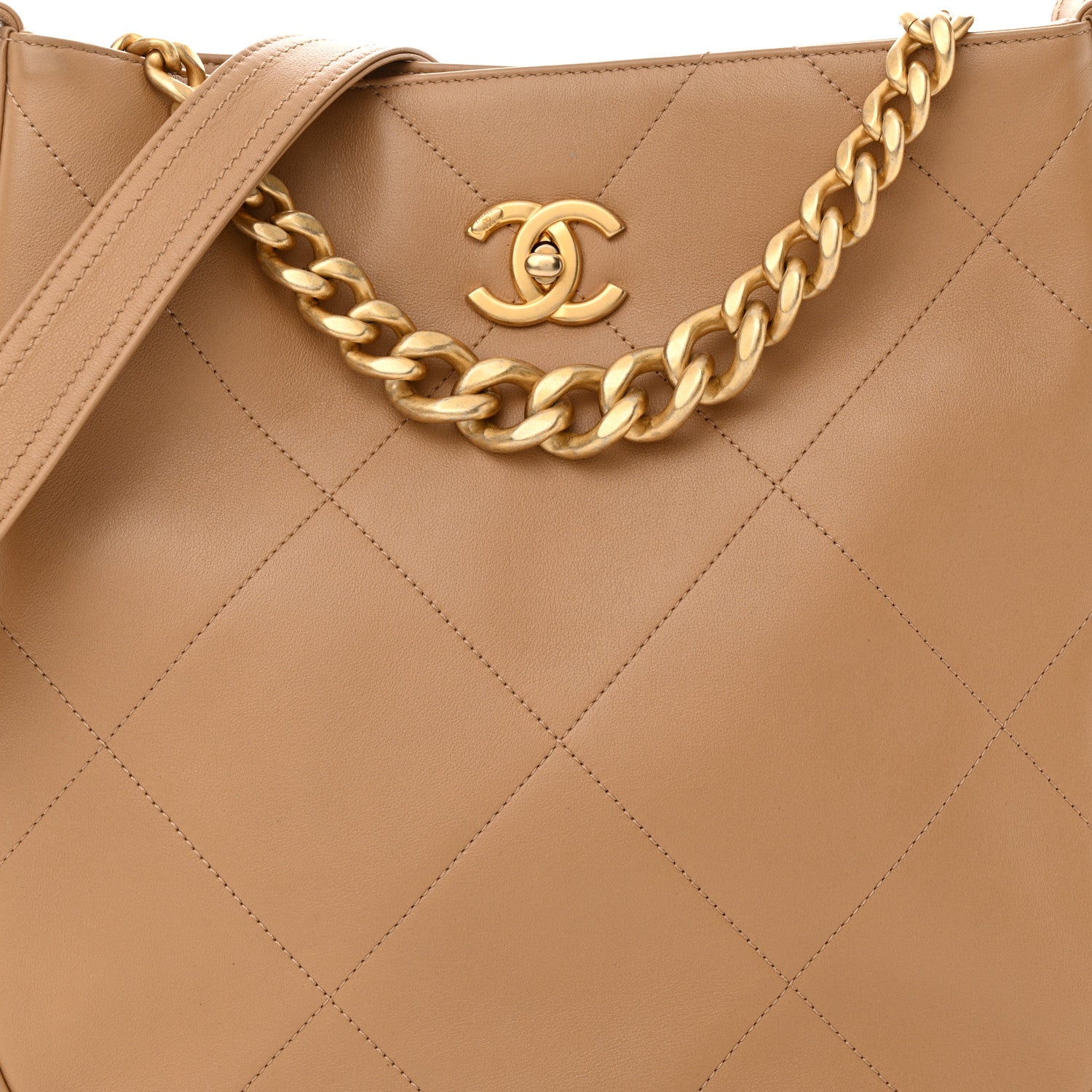 Chanel Calfskin Stitched Easy Mood Hobo Beige 8 of 11