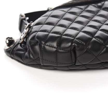 Chanel Lambskin Quilted Banane Waist Bag Fanny Pack Black 7 of 10