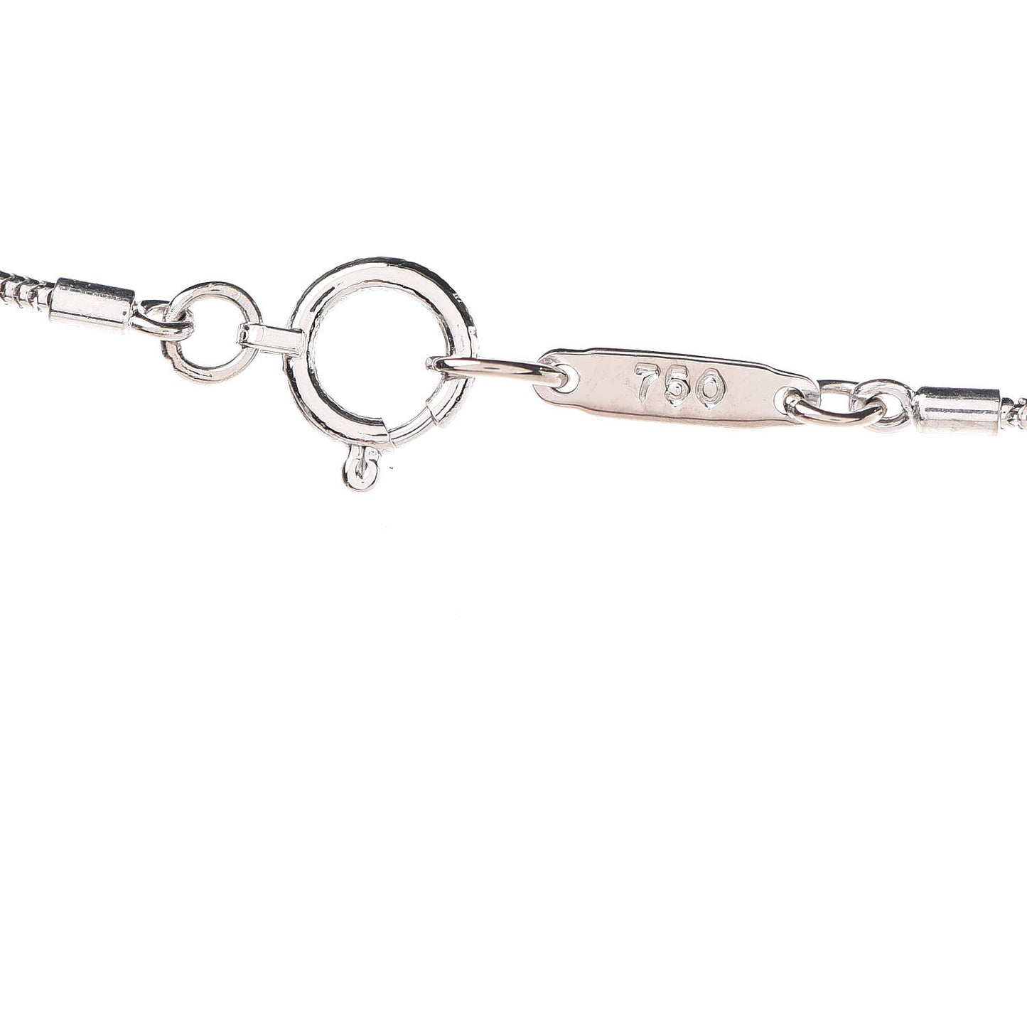 18K White Gold Diamond Atlas Bar Drop Pendant Necklace