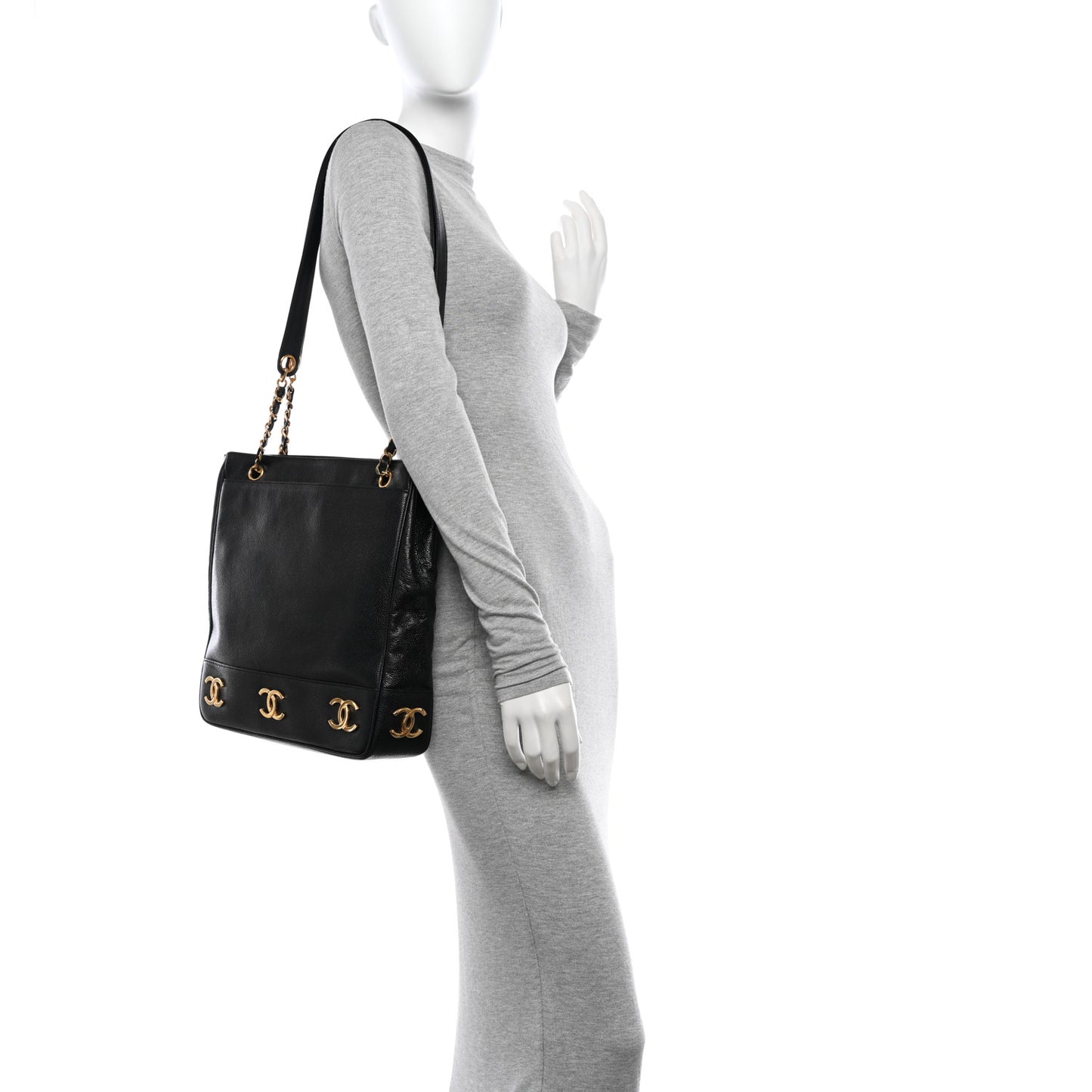 Caviar Shoulder Bag Black