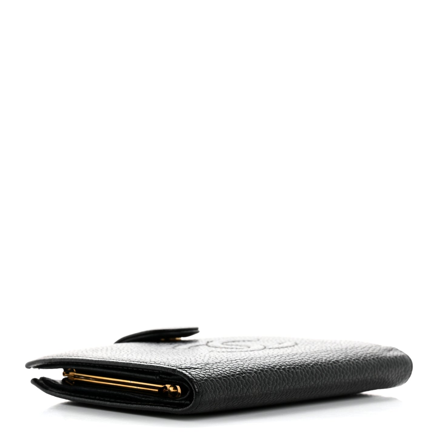 Caviar Timeless CC Compact French Wallet Black