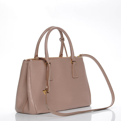 Prada Saffiano Small Galleria Double Zip Tote Cammeo 4 of 9