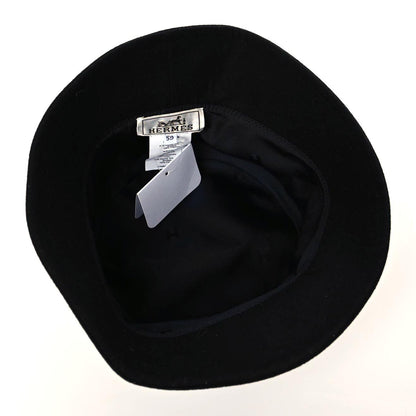 Hermes Cashmere Debbie Charms Bucket Hat 59 Black 4 of 7