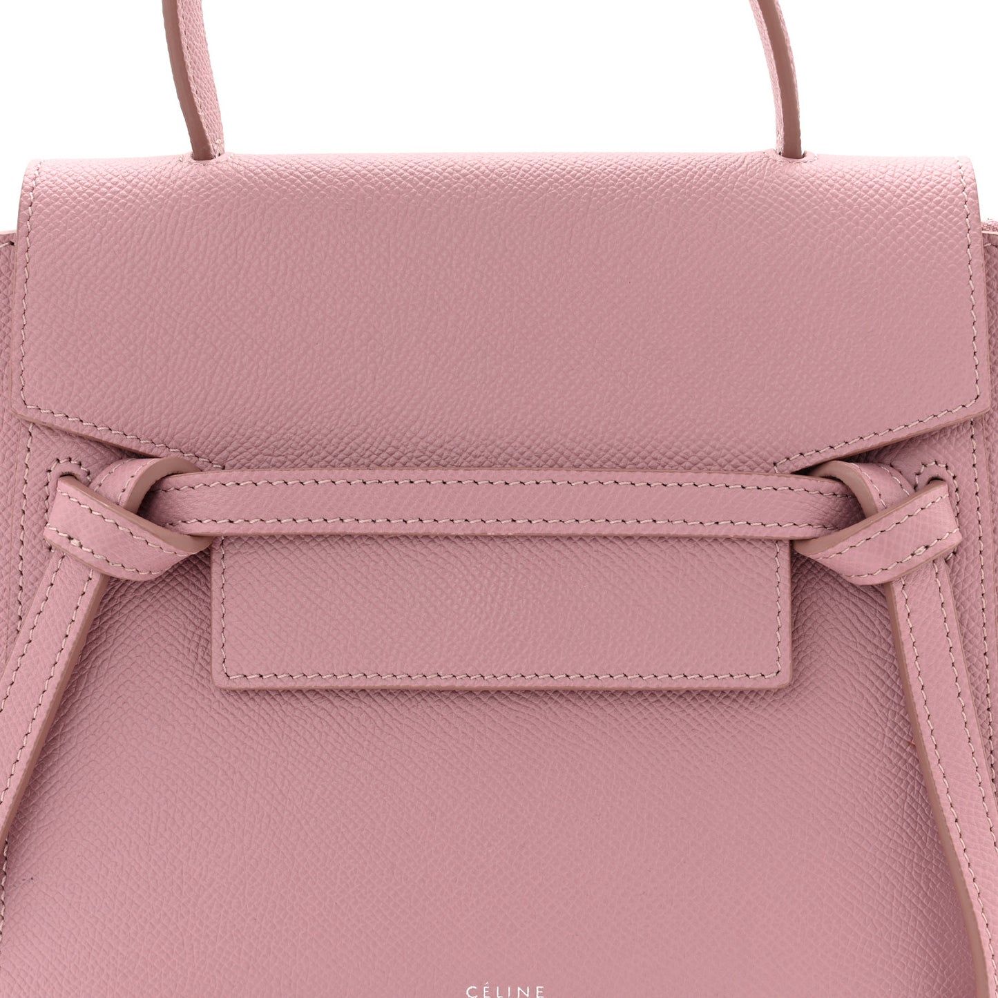 Grained Calfskin Nano Belt Bag Vintage Pink