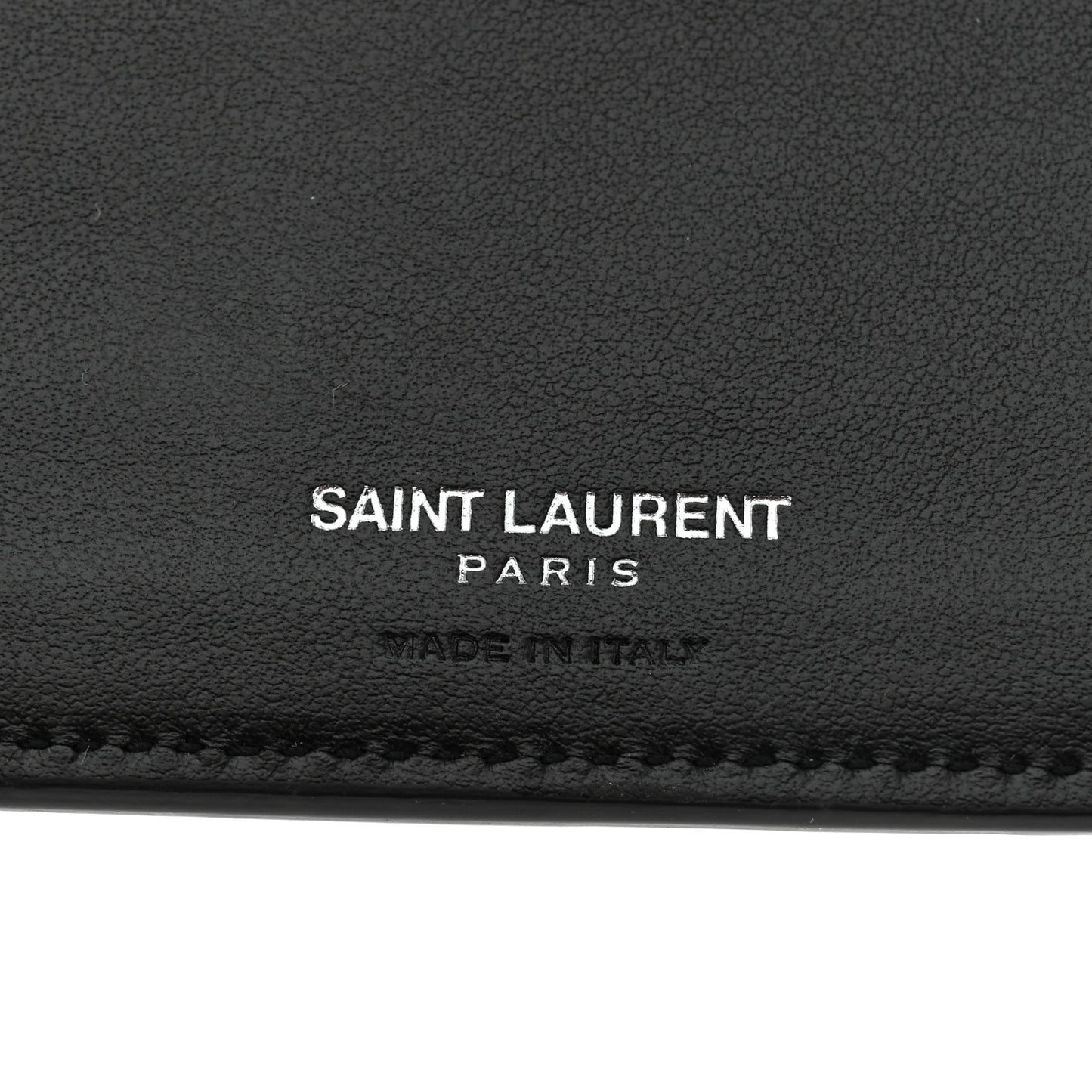 Calfskin Crocodile Embossed Bill Clip Card Case Black