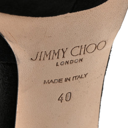 Jimmy Choo Suede Jinn 125 Pumps 40 Black 7 of 8