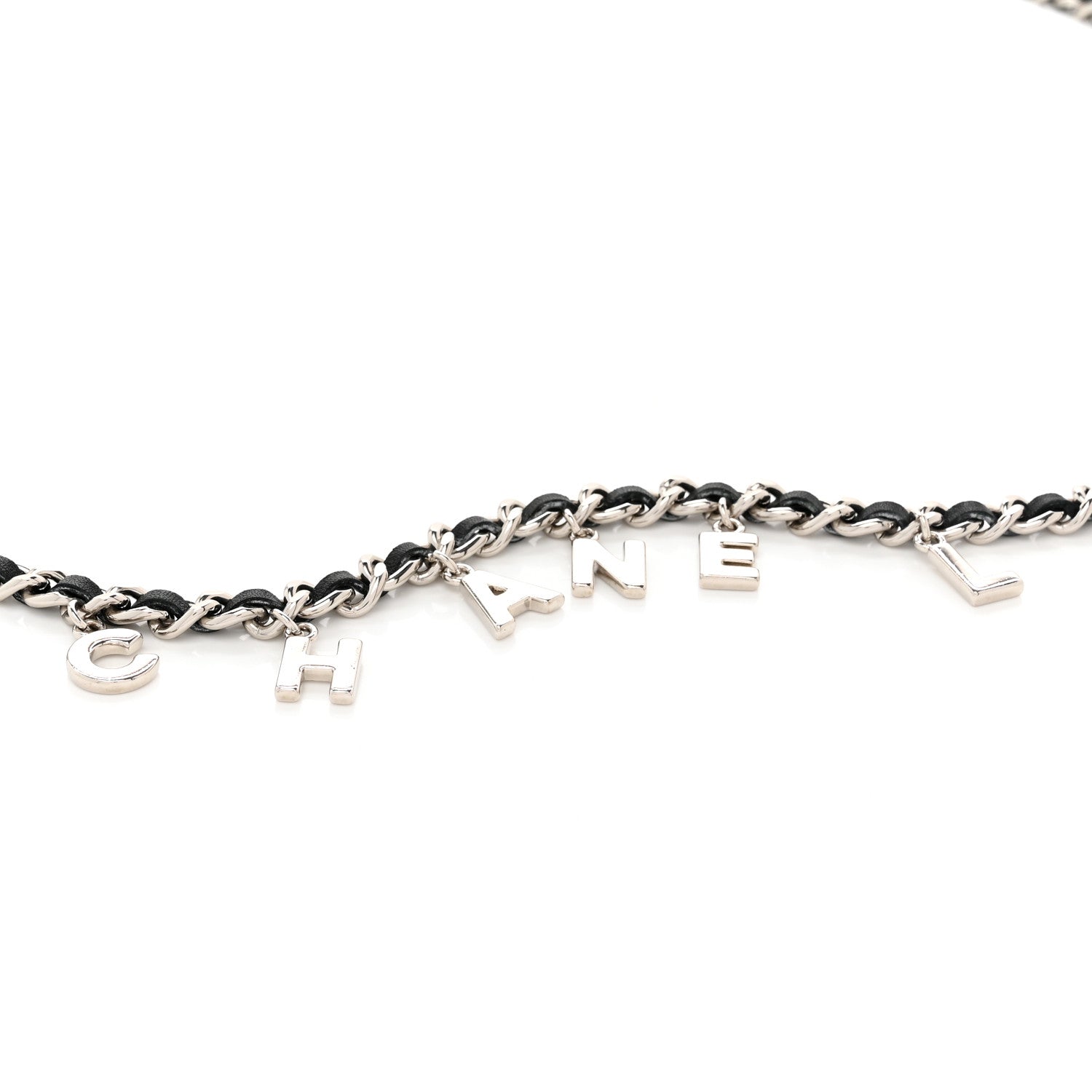 Chanel Lambskin Chain Logo Belt Black Gold 2 of 4