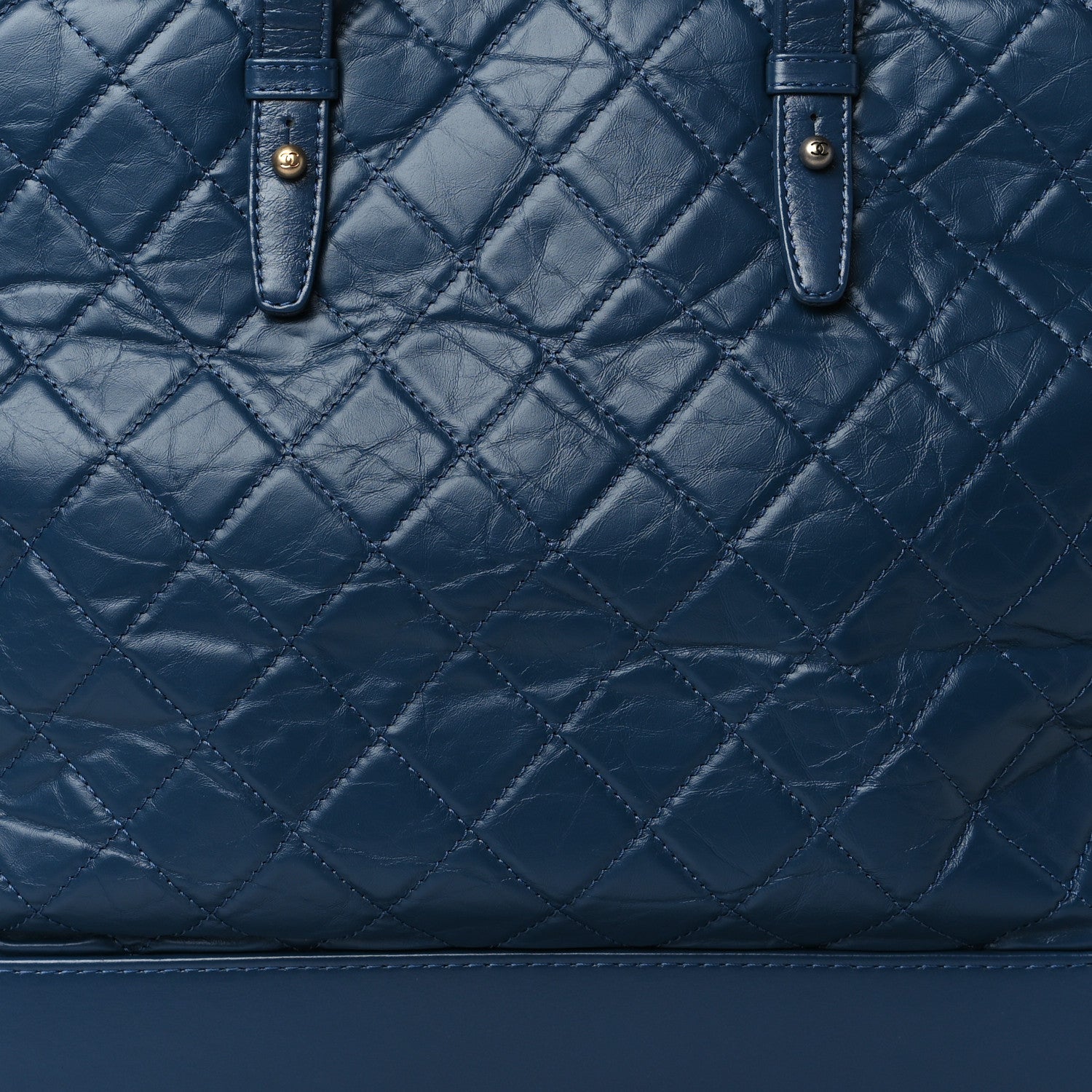 Chanel Aged Calfskin Quilted Large Gabrielle Shopping Tote Blue 8 of 10