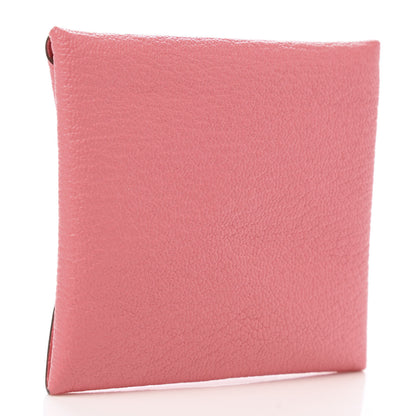 Hermes Chevre Mysore Bastia Coin Purse Rose Ete 3 of 8
