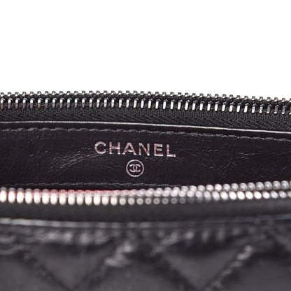 Chanel Aged Calfskin Quilted Small Gabrielle Clutch With Chain Black 9 of 14