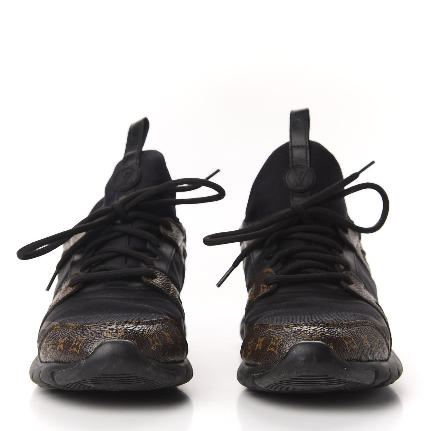 Technical Nylon Monogram Rubber Aftergame Sneakers 35 Black