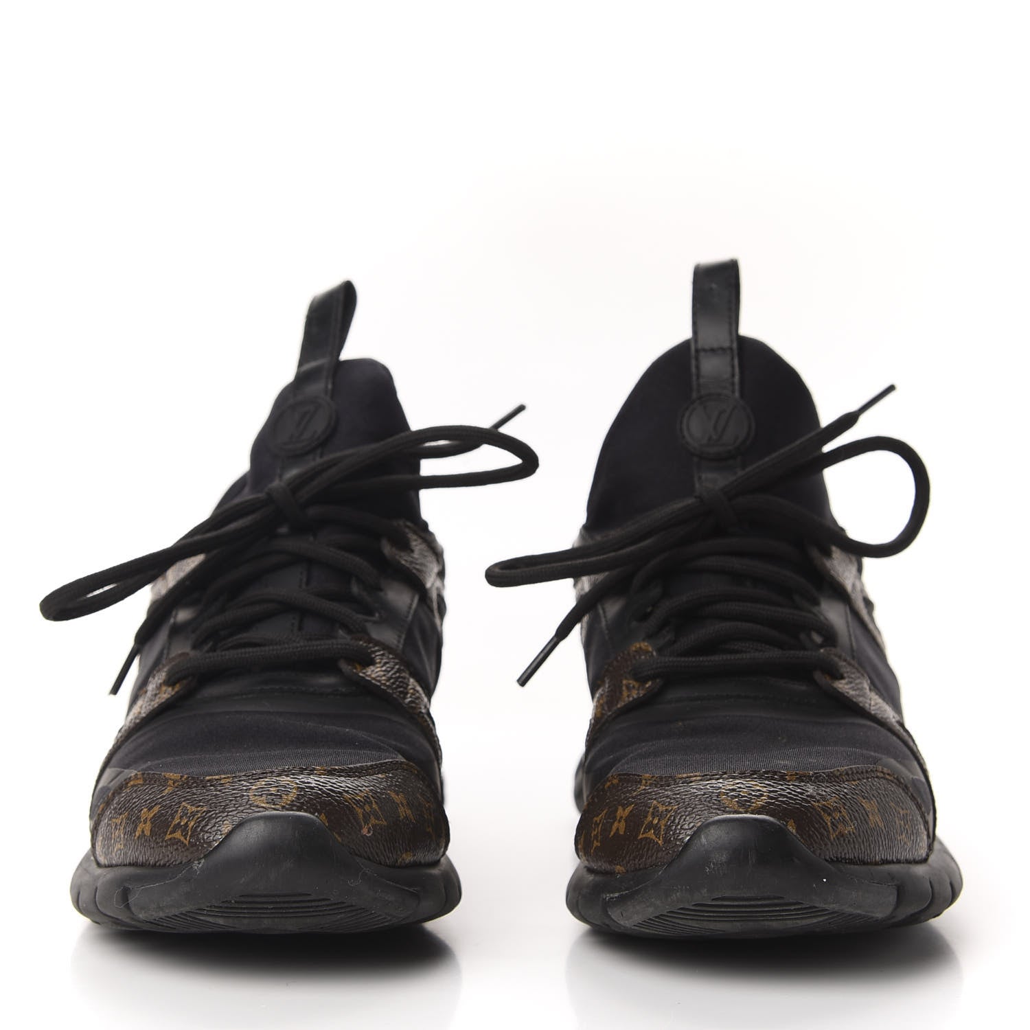 Louis Vuitton Technical Nylon Monogram Rubber Aftergame Sneakers 35 Black 2 of 10