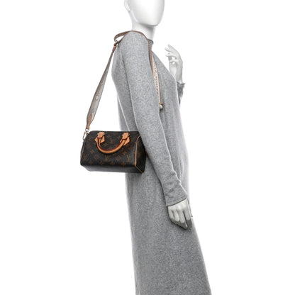 Louis Vuitton Monogram Speedy Bandouliere 20 Beige 2 of 12