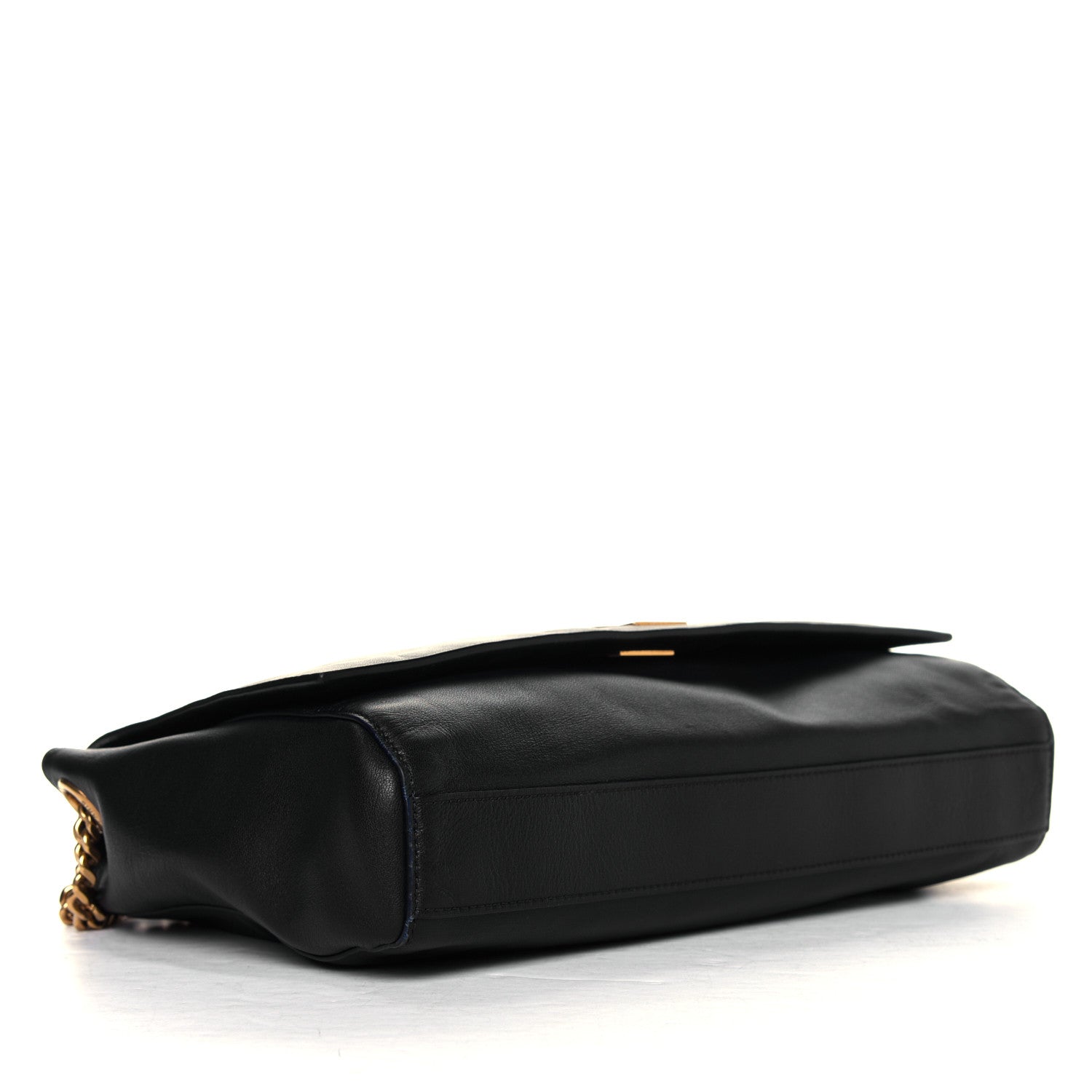 Saint Laurent Smooth Calfskin Suede Medium Reversible Monogram Kate Satchel Navy 5 of 18