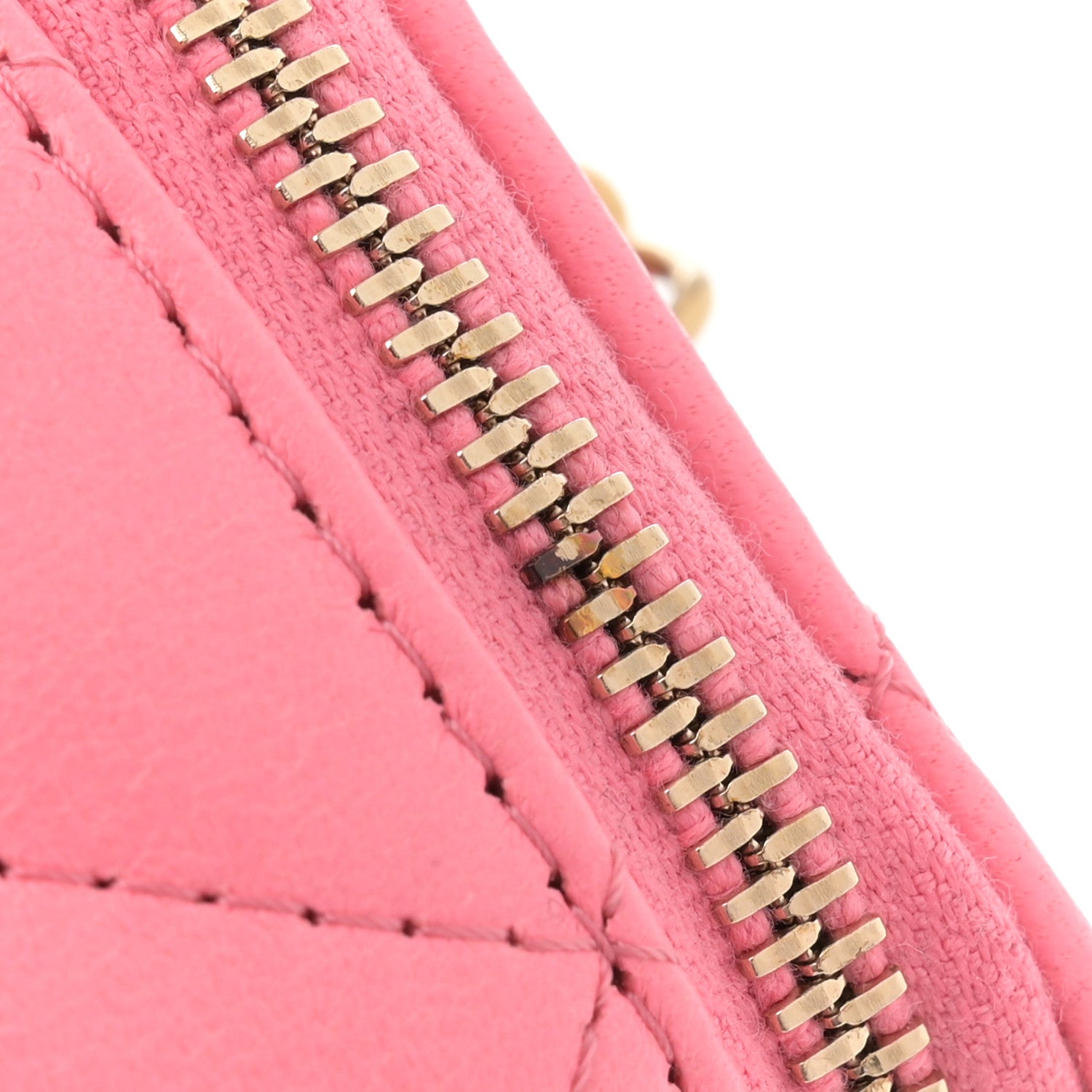 Chanel Lambskin Quilted Small Pearl Crush Vanity Case With Chain Pink 12 of 13