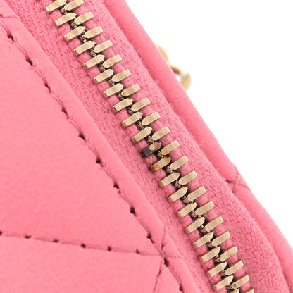 Chanel Lambskin Quilted Small Pearl Crush Vanity Case With Chain Pink 12 of 13