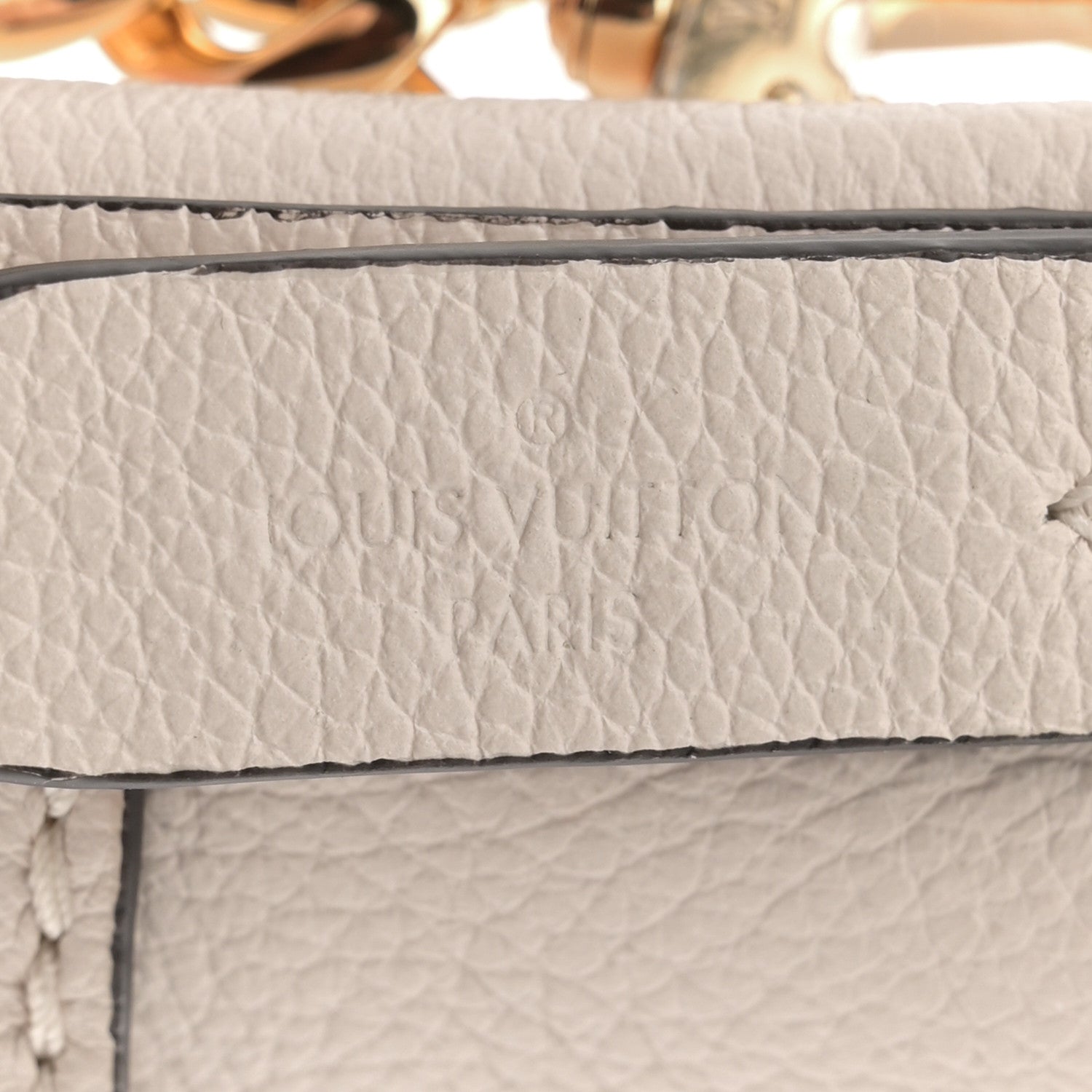 Louis Vuitton Grained Calfskin Lock and Walk Bucket Quartz 6 of 9