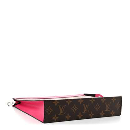 Louis Vuitton Monogram Macassar Pochette Voyage MM Fuchsia 4 of 10
