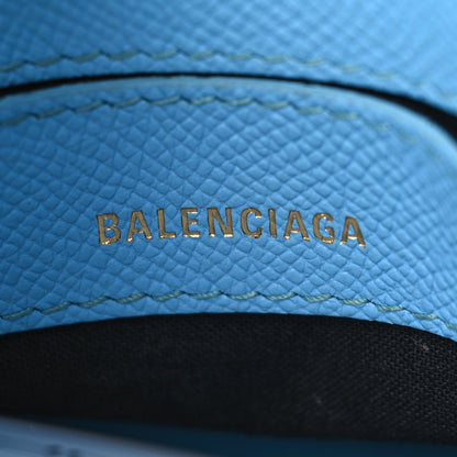 Balenciaga Signature Grained Calfskin Logo XXS Ville Top Handle Bag Baby Blue Black 6 of 9