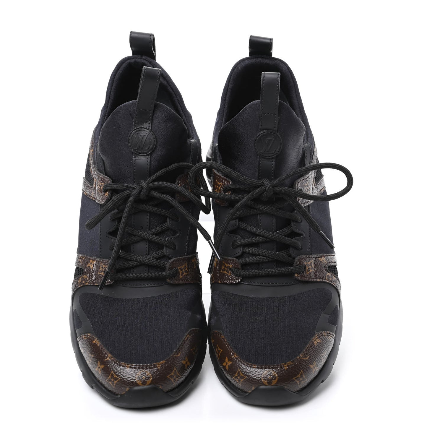 Technical Nylon Monogram Rubber Aftergame Sneakers 38.5 Black