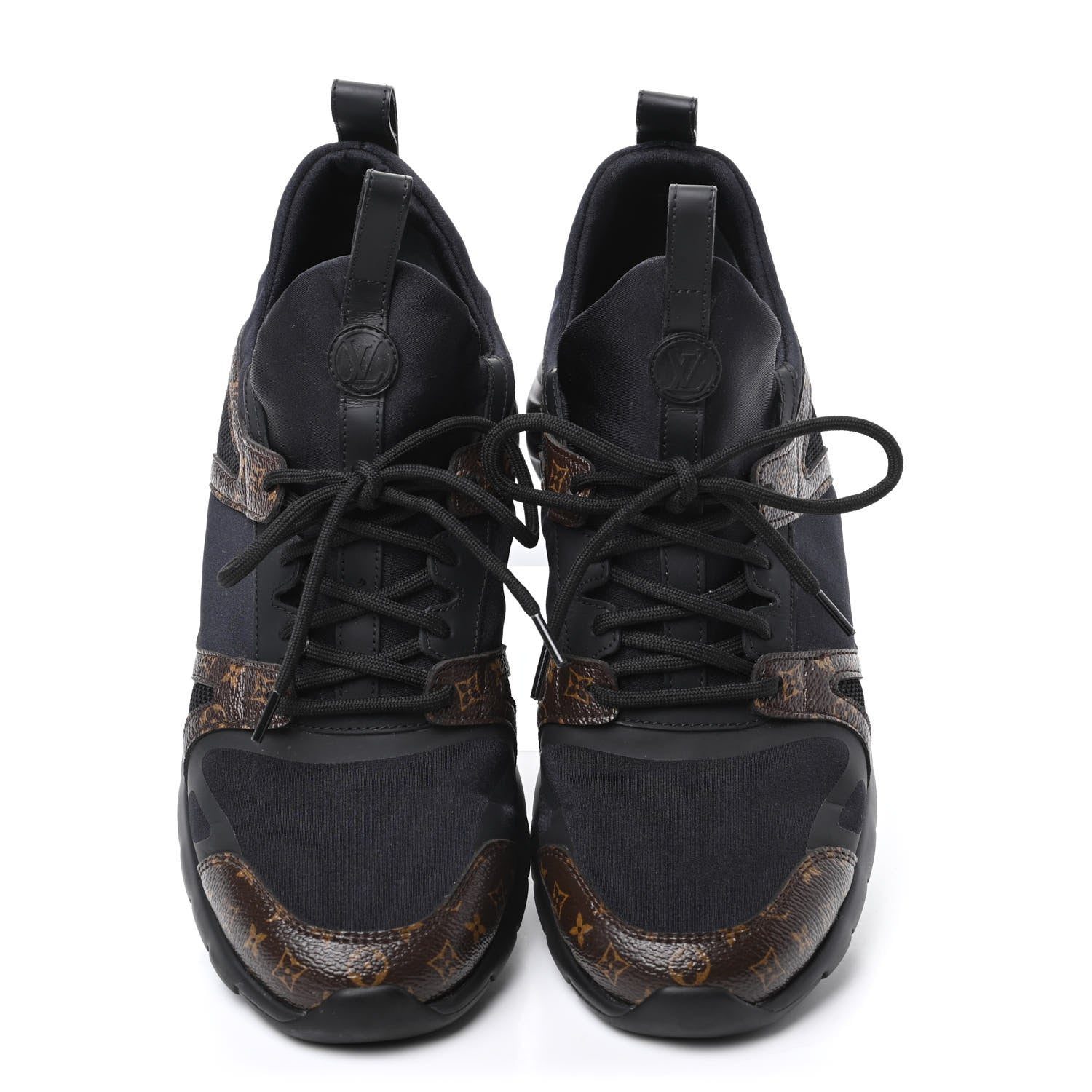 Louis Vuitton Technical Nylon Monogram Rubber Aftergame Sneakers 38.5 Black 5 of 12