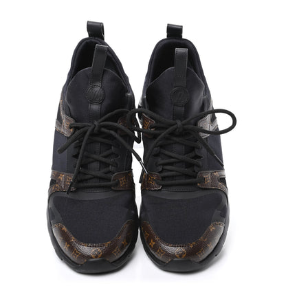 Louis Vuitton Technical Nylon Monogram Rubber Aftergame Sneakers 38.5 Black 5 of 12
