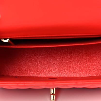Chanel Lambskin Quilted Mini Square Flap Red 4 of 12