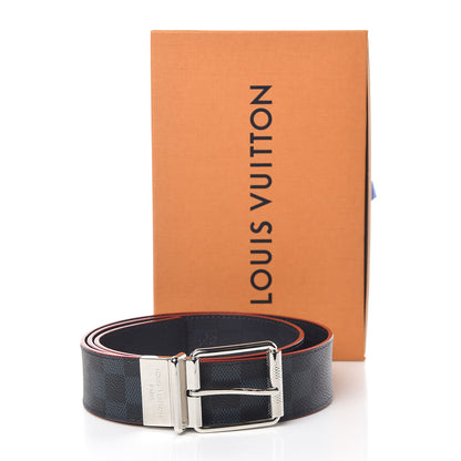 Louis Vuitton Damier Cobalt Infini Reversible Belt 95 38 Rouge 7 of 7
