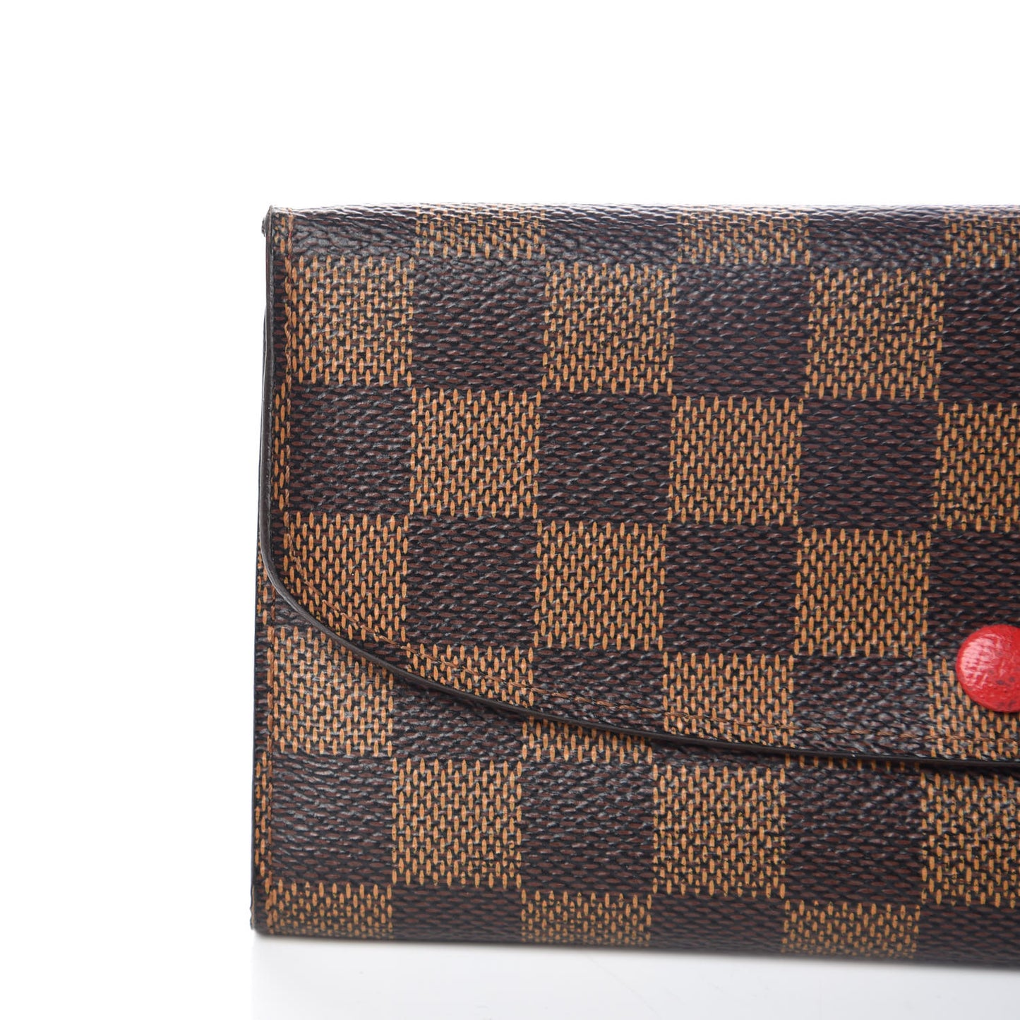 Damier Ebene Emilie Wallet Red