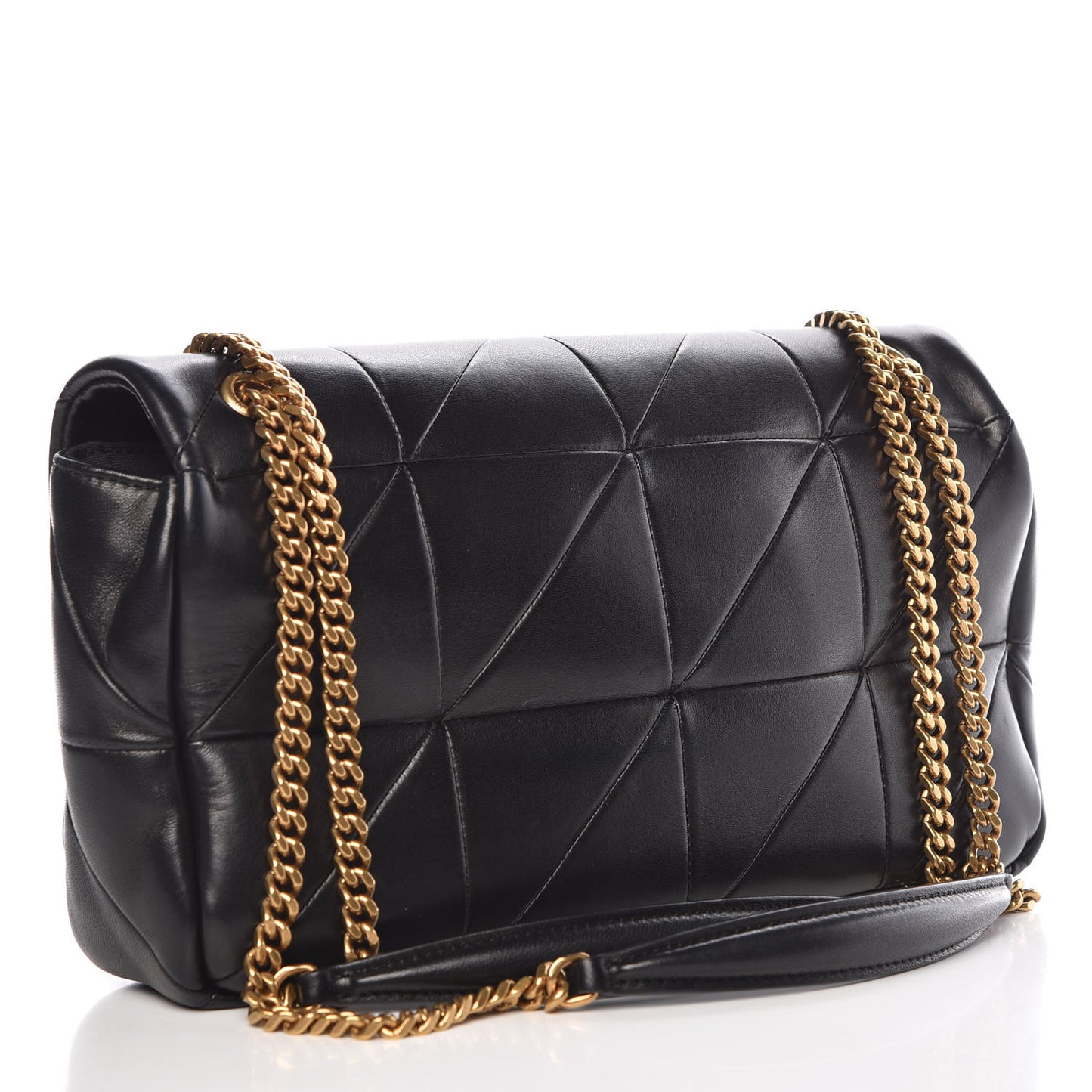 Lambskin Patchwork Monogram Medium Jamie Black