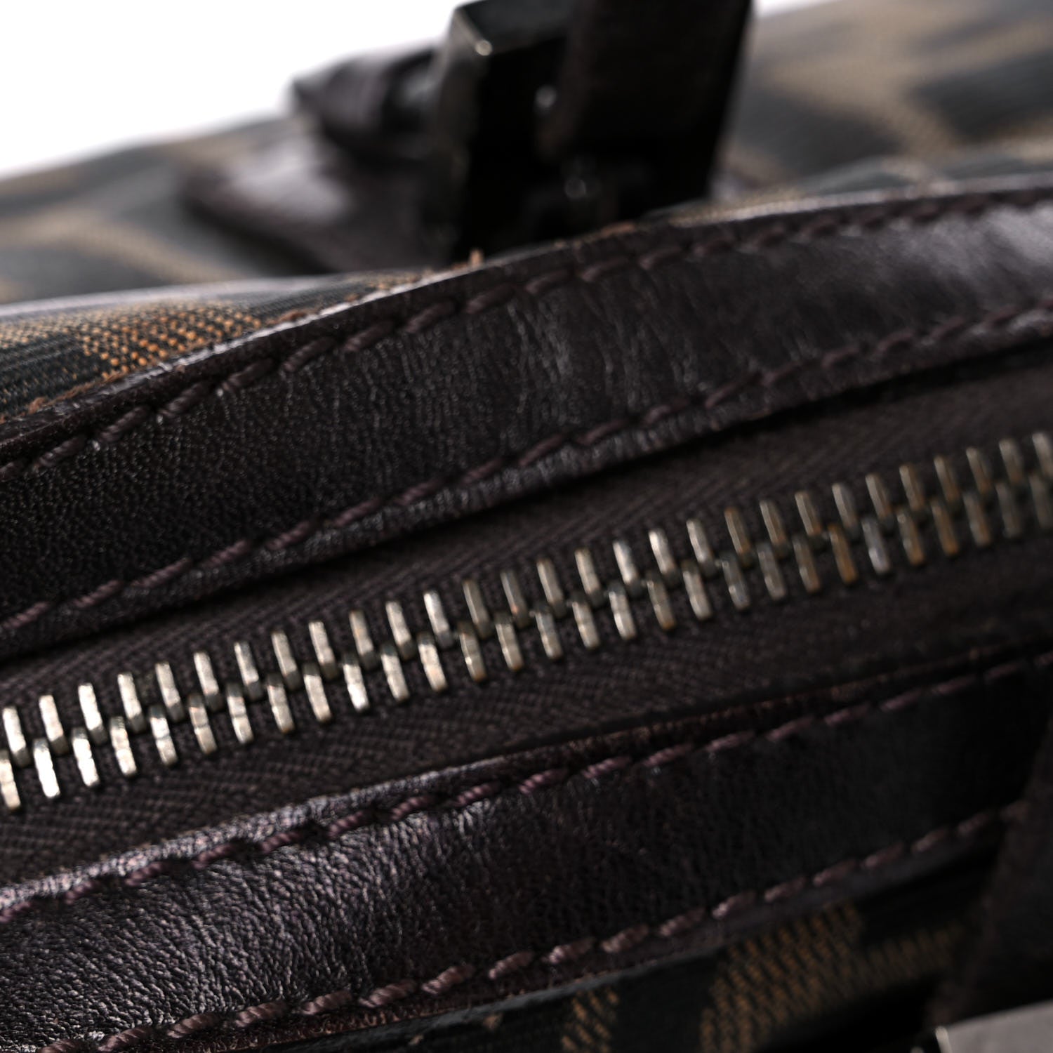 Fendi Zucca Buckle Tote Tobacco 23 of 27