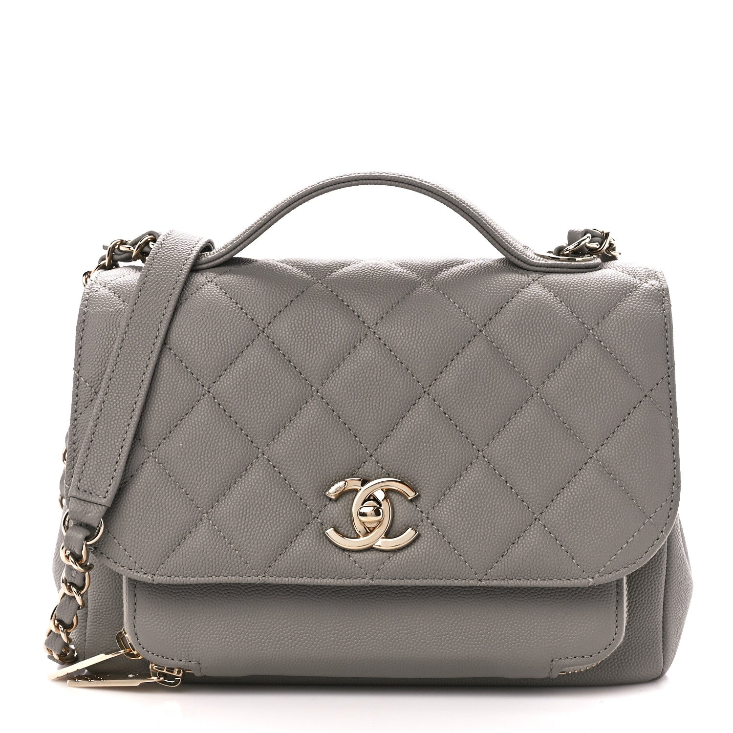 Chanel Caviar Quilted Medium Business Affinity Flap Grey 1 of 11