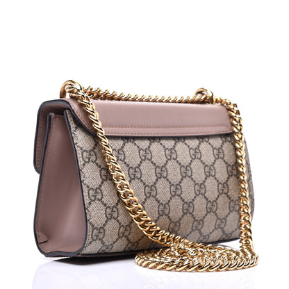 Gucci GG Supreme Monogram Studded Small Padlock Shoulder Bag Porcelain Rose 3 of 11