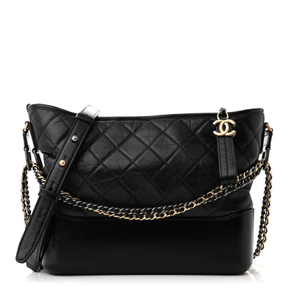 Chanel Aged Calfskin Quilted New Medium Gabrielle Hobo Black 1 of 10