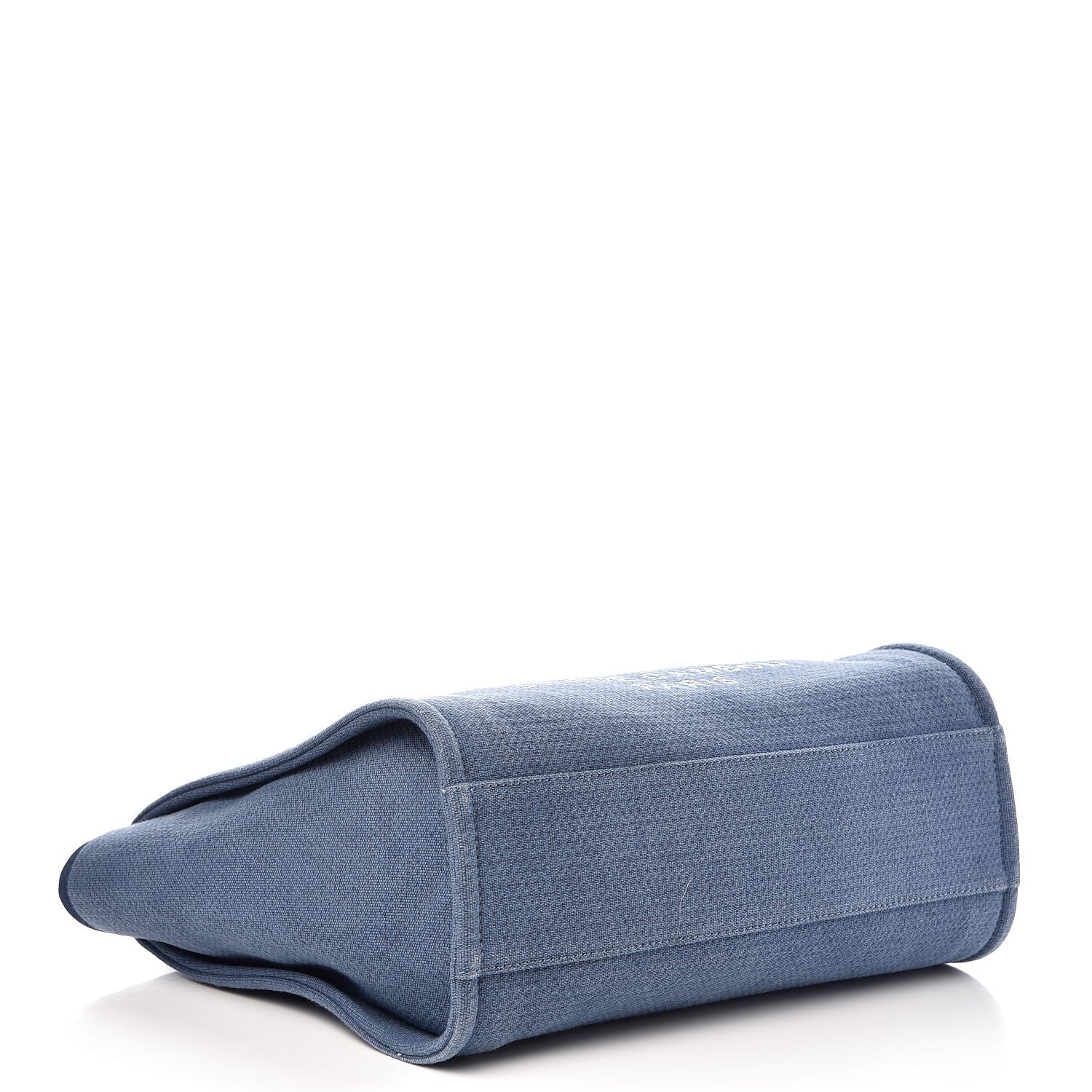 Chanel Canvas Small Deauville Tote Denim Blue 4 of 7