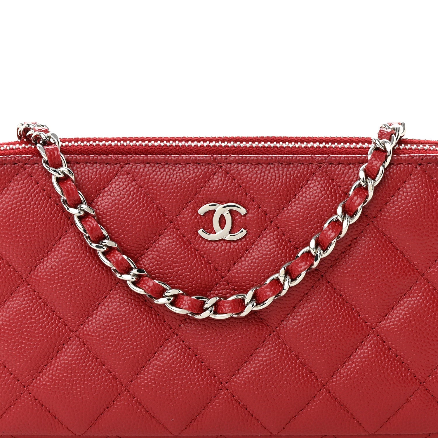 Chanel Caviar Quilted Small Clutch With Chain Dark Red 9 of 12