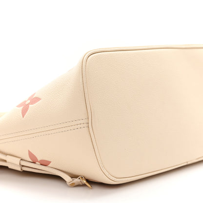 Louis Vuitton Empreinte Monogram Giant Neverfull MM Creme Rose Trianon 9 of 10